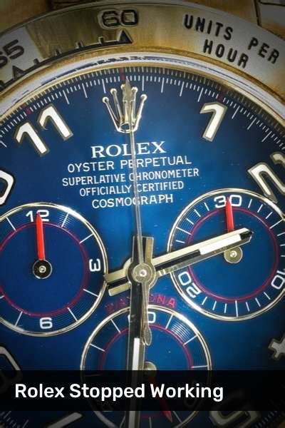 rolex second hand stopped moving|rolex watch manually reset.